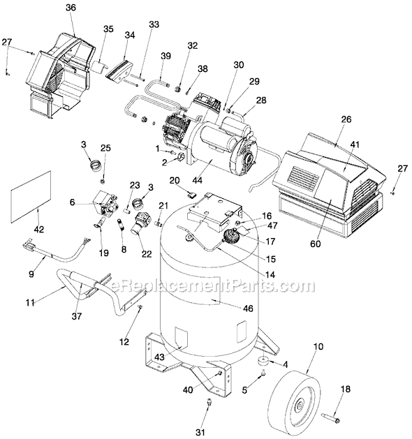 Page A Diagram and Parts List for 919-72550 Type 2 Black and Decker Compressor